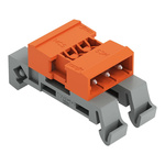 Wago 5.08mm Pitch 3 Way Horizontal Pluggable Terminal Block, Pin Header, DIN Rail Mount, Wire Termination