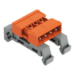 Wago 5.08mm Pitch 4 Way Horizontal Pluggable Terminal Block, Pin Header, DIN Rail Mount, Pin Termination