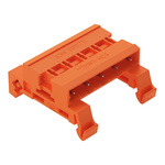 Wago 7.62mm Pitch 5 Way Pluggable Terminal Block, Pin Header, DIN Rail Mount, Plug-In Termination