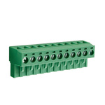 CAMDENBOSS 5.08mm Pitch 11 Way Right Angle Pluggable Terminal Block, Plug, Through Hole, Screw Termination