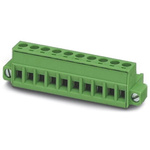 Phoenix Contact 5mm Pitch 12 Way Pluggable Terminal Block, Plug, Plug-In, Screw Termination