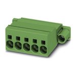 Phoenix Contact 7.62mm Pitch 7 Way Pluggable Terminal Block, Inverted Plug, Cable Mount, Spring Cage Termination