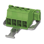 Phoenix Contact 7.62mm Pitch 4 Way Pluggable Terminal Block, Inverted Plug, Cable Mount, Screw Termination