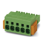 Phoenix Contact 7.62mm Pitch 8 Way Pluggable Terminal Block, Plug, Spring Cage Termination