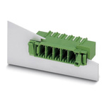 Phoenix Contact 7.62mm Pitch 7 Way Right Angle Pluggable Terminal Block, Feed Through Header, Panel Mount, Through