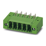 Phoenix Contact 7.62mm Pitch 12 Way Pluggable Terminal Block, Header, Solder Termination