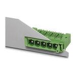 Phoenix Contact 10.16mm Pitch 4 Way Right Angle Pluggable Terminal Block, Feed Through Header, Panel Mount, Through
