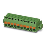 Phoenix Contact 5mm Pitch 14 Way Pluggable Terminal Block, Plug, Spring Cage Termination