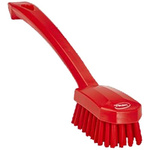 Vikan Red 22mm Polyester Medium Scrubbing Brush for Multipurpose Cleaning