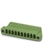 Phoenix Contact 3.81mm Pitch 4 Way Pluggable Terminal Block, Inverted Plug, Cable Mount, Screw Termination