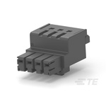 TE Connectivity 5mm Pitch 4 Way Pluggable Terminal Block, Plug, Plug-In