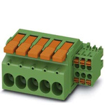 Phoenix Contact 7.62mm Pitch 11 Way Pluggable Terminal Block, Hybrid Plug, Cable Mount, Push-In Termination