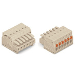 Wago 3.5mm Pitch 6 Way Pluggable Terminal Block, Plug, Through Hole