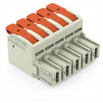 Wago 10.16mm Pitch 5 Way Pluggable Terminal Block, Plug