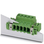 Phoenix Contact 7.62mm Pitch 2 Way Pluggable Terminal Block, Feed Through Plug, Cable Mount, Panel Mount, Screw