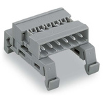 Wago 7.62mm Pitch 24 Way Horizontal Pluggable Terminal Block, Pin Header, DIN Rail Mount, Pin Termination