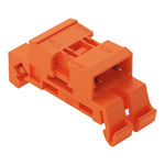 Wago 7.62mm Pitch 2 Way Pluggable Terminal Block, Pin Header, DIN Rail Mount, Plug-In Termination