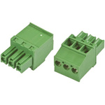 TE Connectivity 3.81mm Pitch 3 Way Pluggable Terminal Block, Plug, Cable Mount, Screw Down Termination