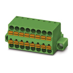 Phoenix Contact 3.5mm Pitch 9 Way Pluggable Terminal Block, Plug, Cable Mount, Spring Cage Termination