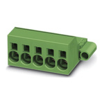 Phoenix Contact 10.16mm Pitch 3 Way Pluggable Terminal Block, Inverted Plug, Cable Mount, Spring Cage Termination