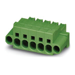 Phoenix Contact 7.62mm Pitch 10 Way Pluggable Terminal Block, Plug, Spring Cage Termination