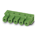 Phoenix Contact 7.62mm Pitch 11 Way Right Angle Pluggable Terminal Block, Inverted Header, Through Hole, Solder