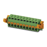 Phoenix Contact 5.08mm Pitch 15 Way Pluggable Terminal Block, Plug, Spring Cage Termination