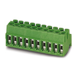 Phoenix Contact 3.5mm Pitch 10 Way Pluggable Terminal Block, Plug, Screw Termination