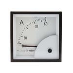 HOBUT D72SD Analogue Panel Ammeter 0/60A Direct Connected AC, 72mm x 72mm Moving Iron