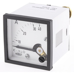 HOBUT D48SD Analogue Panel Ammeter 0/40A Direct Connected AC, 48mm x 48mm Moving Iron