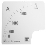 Sifam Tinsley Analogue Ammeter Scale, 1.92kA, for use with 96 x 96 Analogue Panel Ammeter