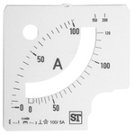 Sifam Tinsley Analogue Ammeter Scale, 120A, for use with 96 x 96 Analogue Panel Ammeter