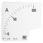 Sifam Tinsley Analogue Ammeter Scale, 100A, for use with 96 x 96 Analogue Panel Ammeter