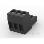 TE Connectivity 5mm Pitch 3 Way Pluggable Terminal Block, Plug, Cable Mount, Screw Termination