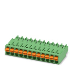 Phoenix Contact 3.5mm Pitch 12 Way Pluggable Terminal Block, Plug, Panel Mount, Spring Cage Termination