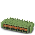 Phoenix Contact 3.5mm Pitch 2 Way Pluggable Terminal Block, Plug, Cable Mount, Spring Cage Termination
