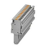 Phoenix Contact Pluggable Terminal Block, Plug, DIN Rail, Push In Termination