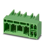 Phoenix Contact 7.62mm Pitch 9 Way Pluggable Terminal Block, Hybrid Header