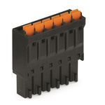 Wago 3.5mm Pitch 6 Way Pluggable Terminal Block, Plug