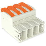 Wago 10.16mm Pitch 4 Way Pluggable Terminal Block, Plug
