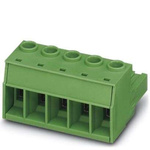 Phoenix Contact 10.16mm Pitch 4 Way Pluggable Terminal Block, Plug, Through Hole
