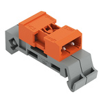 Wago 5.08mm Pitch 2 Way Horizontal Pluggable Terminal Block, Pin Header, DIN Rail Mount, Pin Termination