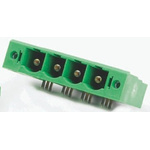 Phoenix Contact 10.16mm Pitch 4 Way Right Angle Pluggable Terminal Block, Header, Through Hole, Solder Termination