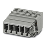 Phoenix Contact Pluggable Terminal Block, Receptacle, Push In Termination