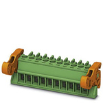Phoenix Contact 3.81mm Pitch 10 Way Pluggable Terminal Block, Plug, Cable Mount, Screw Termination