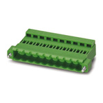 Phoenix Contact 3.81mm Pitch 18 Way Pluggable Terminal Block, Plug, Cable Mount, Spring Cage Termination