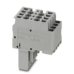 Phoenix Contact 4 Way Pluggable Terminal Block, Plug, Spring Cage Termination