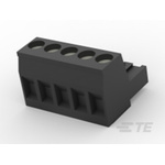 TE Connectivity 5mm Pitch 5 Way Pluggable Terminal Block, Plug, Cable Mount, Screw Termination