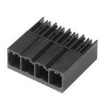 Weidmuller 7.62mm Pitch 4 Way Pluggable Terminal Block, Header, Through Hole, Solder Termination