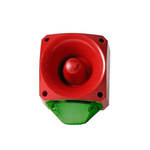 Klaxon Sounder Beacon 113dB, Green LED, 10 → 60 V dc, IP66
